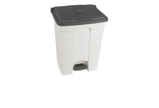 Poubelle tri bureau blanche et grise 70 L
