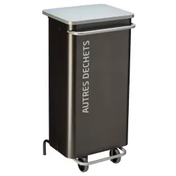 Conteneur de tri sélectif anthracite et gris clair