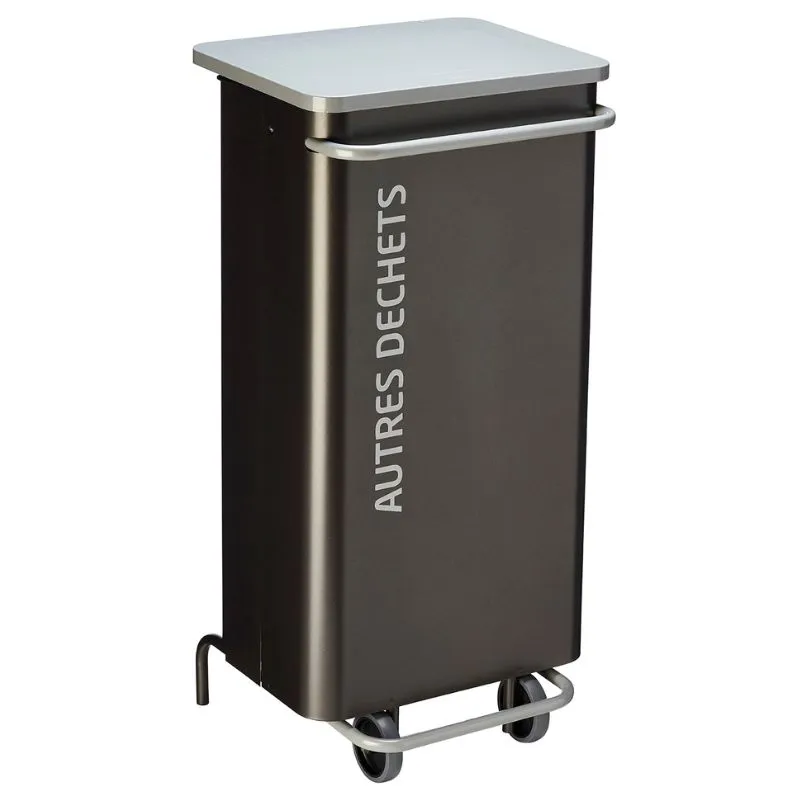 Conteneur de tri sélectif anthracite et gris clair