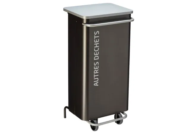 Conteneur de tri sélectif anthracite et gris clair