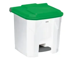Poubelle de tri intérieur de 30 L blanc/vert