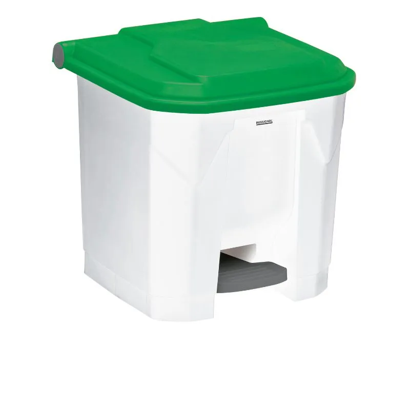 Poubelle de tri intérieur de 30 L blanc/vert