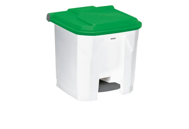 Poubelle de tri intérieur de 30 L blanc/vert