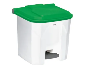 Poubelle de tri intérieur de 30 L blanc/vert