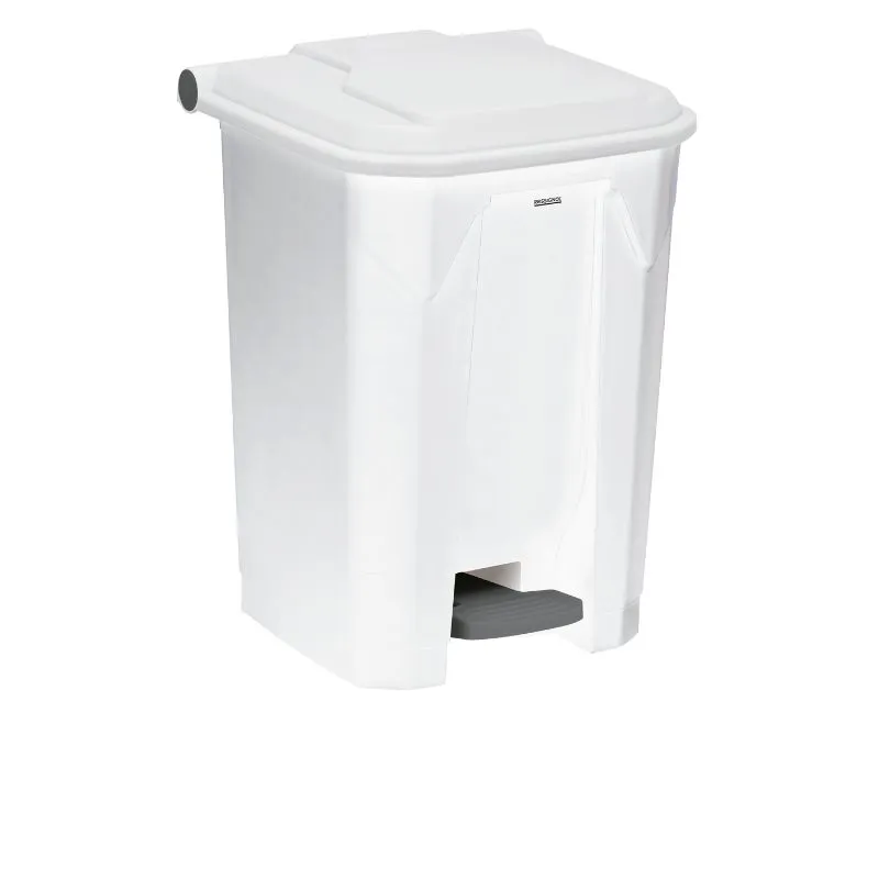 Poubelle blanche à pédale de 50 L