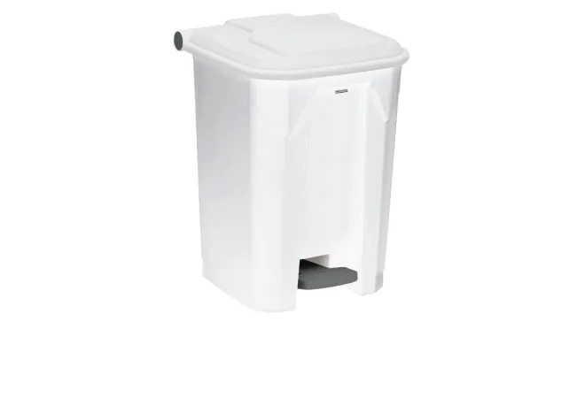 Poubelle blanche à pédale de 50 L