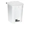 Poubelle blanche à pédale de 50 L