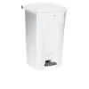 Poubelle de tri intérieur à pédale tout blanc 100 L