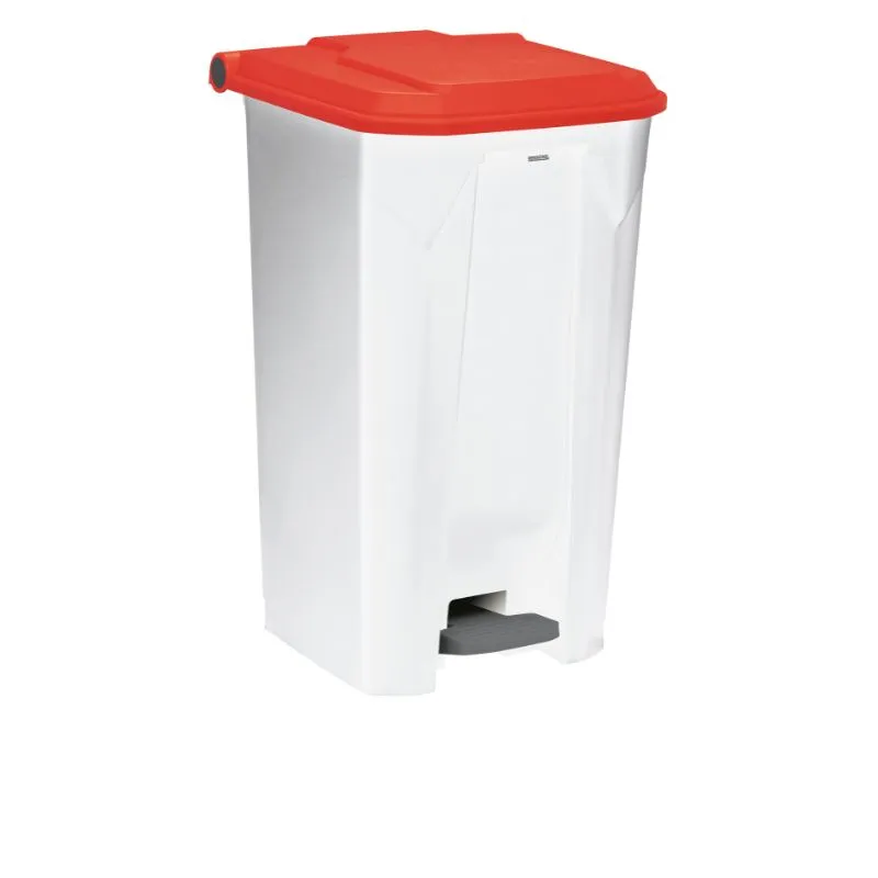 Poubelle de tri intérieure à pédale, couvercle rouge