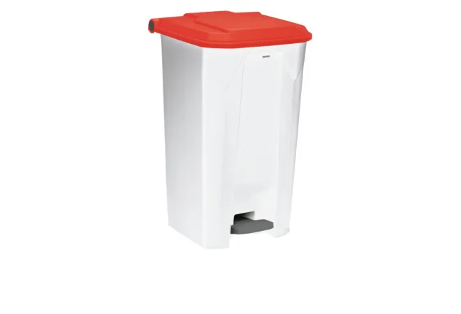 Poubelle de tri intérieure à pédale, couvercle rouge