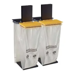 Poubelle vigipirate support sacs rectangle 4 X 110 L
