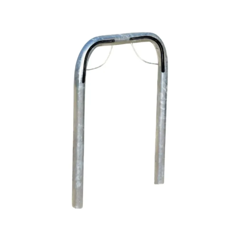 Barrière à vélo forme arceau avec petit arceau anti glissement