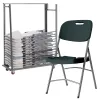 Lot 24 chaises pliantes Polychaise + chariot de transport