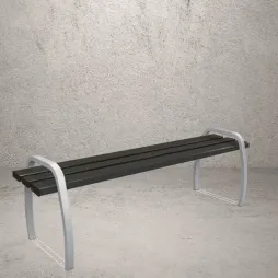 Banc urbain tout acier
