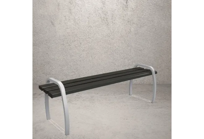 Banc urbain tout acier