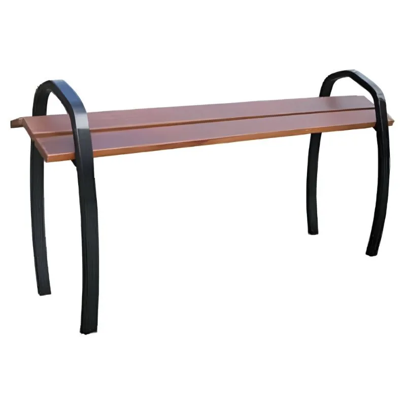 Banquette de ville assis-debout bois et acier