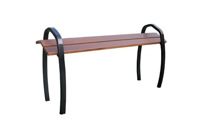 Banquette de ville assis-debout bois et acier