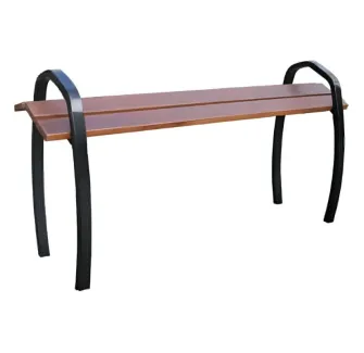 Banquette de ville assis-debout bois et acier