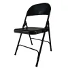 Chaise pliante en métal noir