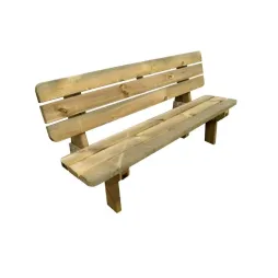 Banc jardin public en bois rustique