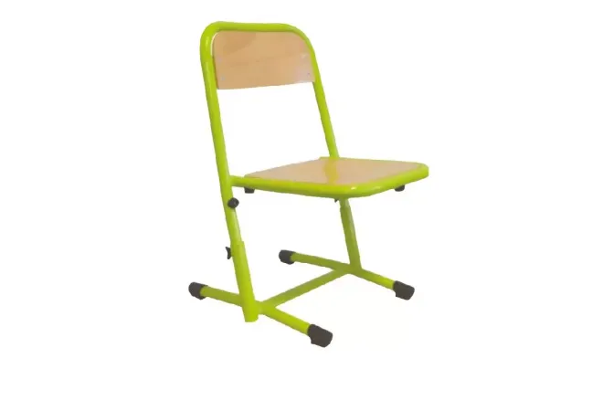 Chaise d'école réglable en hauteur et à appui sur table
