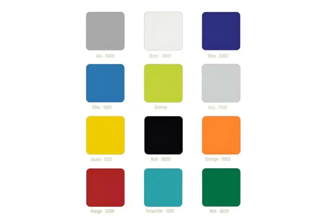 Coloris piétement chaise scolaire