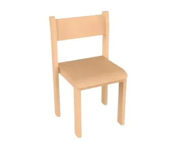 Chaise scolaire en hêtre massif