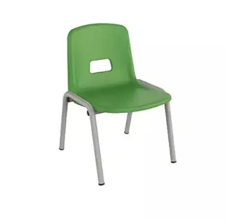 Chaise d'école à coque en polypropylène coloris vert