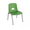 Chaise d'école à coque en polypropylène coloris vert