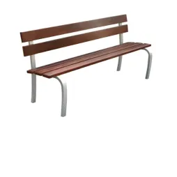 Banc de ville en bois et acier