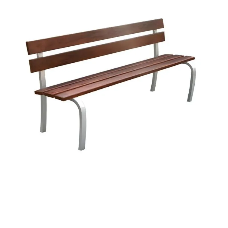Banc de ville en bois et acier