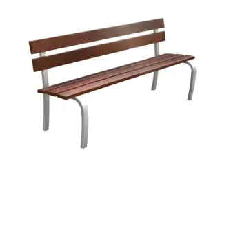 Banc de ville en bois et acier