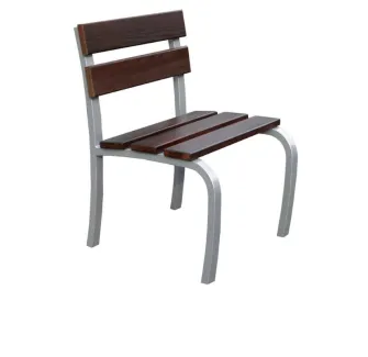 Fauteuil de ville en bois et acier