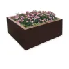Jardinière publique carrée en acier