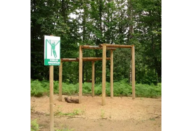 Module en bois pour parcours sportif plein air
