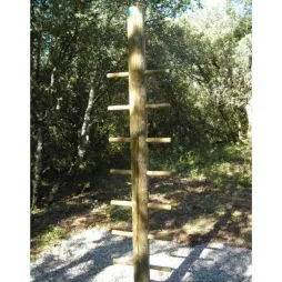 Module en bois mât à grimper pour parcours de santé extérieur