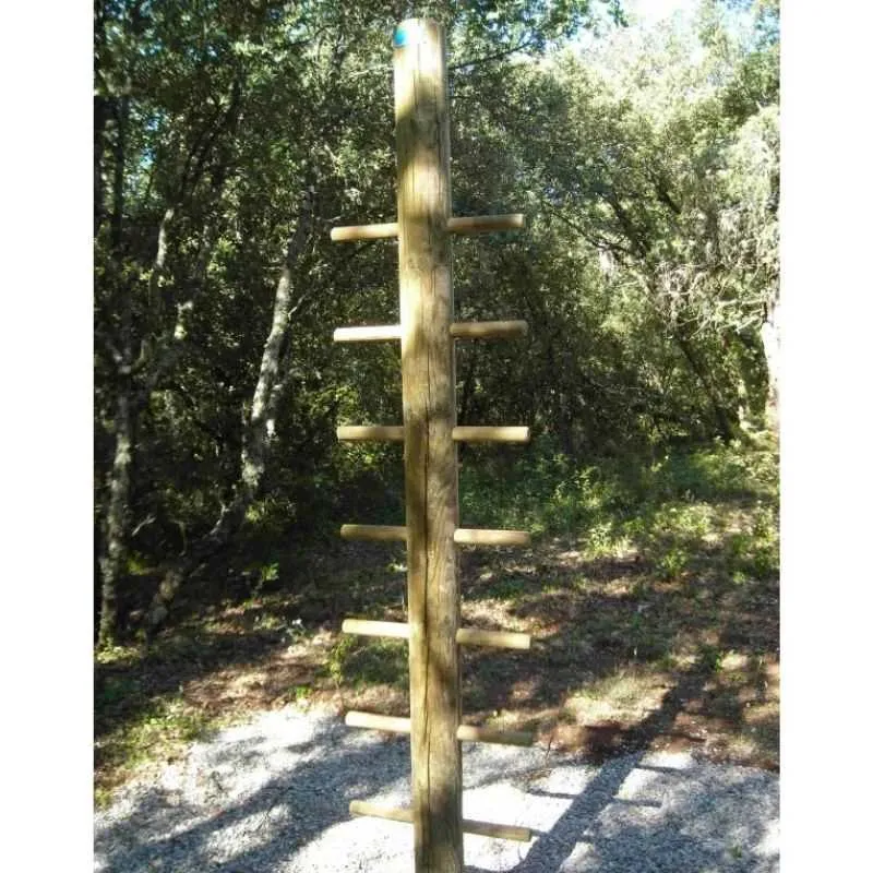 Module en bois mât à grimper pour parcours de santé extérieur