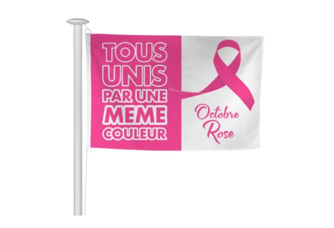 Pavillon Octobre Rose à hisser sur mat