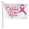 Drapeau à hisser sur mât Octobre Rose