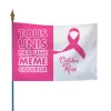 Drapeau sur hampe Octobre Rose