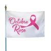Drapeau sur hampe pour Octobre Rose