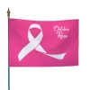 Drapeau pour soutenir l'action Octobre Rose
