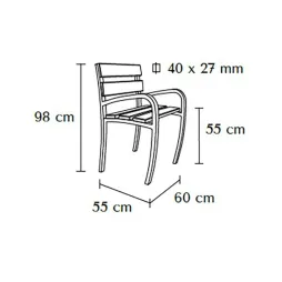 Fauteuil adapté sénior, dimensions