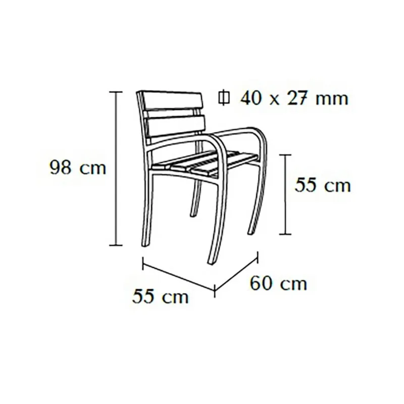 Fauteuil adapté sénior, dimensions