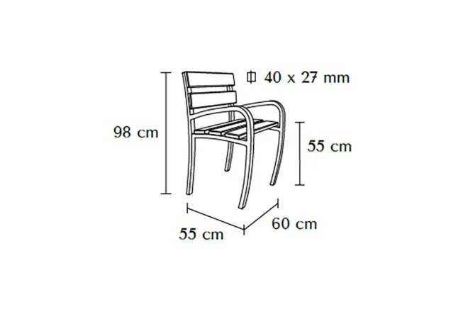 Fauteuil adapté sénior, dimensions