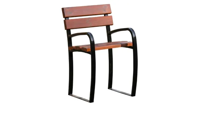 Fauteuil pour senior en bois et acier