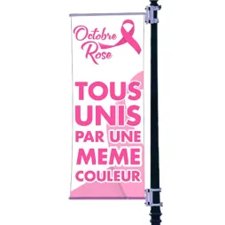 Kakemono pour potence de rue Octobre rose