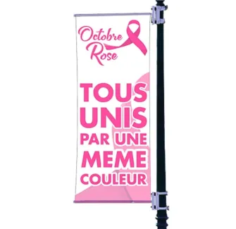 Kakemono pour potence de rue Octobre rose