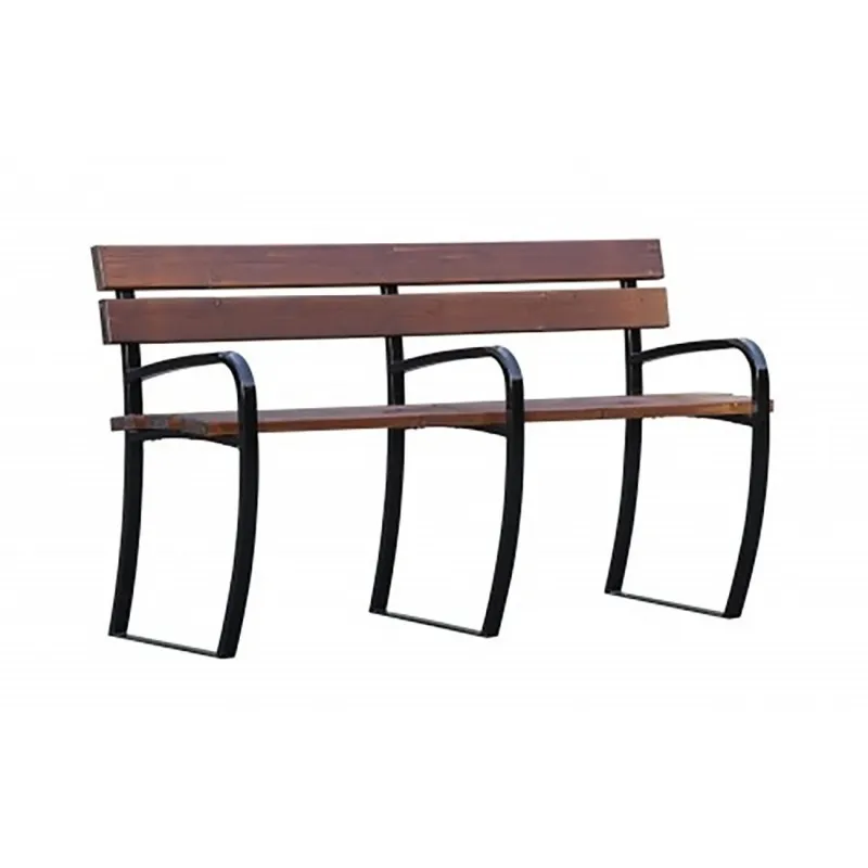 Banc jardin public pour séniors avec 3 accoudoirs