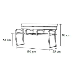 Banc séniors dimensions